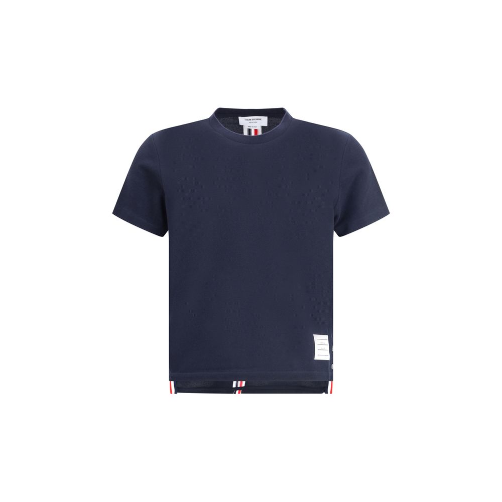 Thom Browne RELAXED FIT SHORT SLEEVE TEE W/ CENTER B